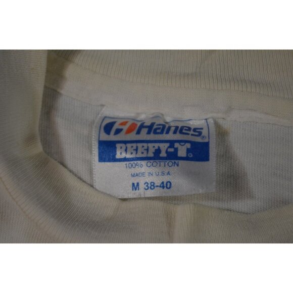 West Vancouver 14 Kilometer Coho Run 1990 Medium White Shirt Hanes Vintage YMCA - Picture 8 of 12